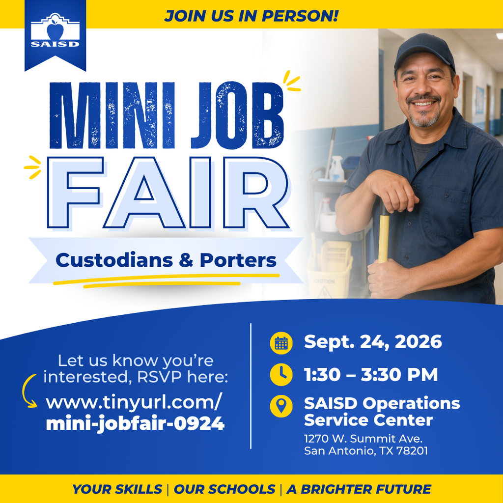 SAISD Mini Job Fair for Custodians and Porters