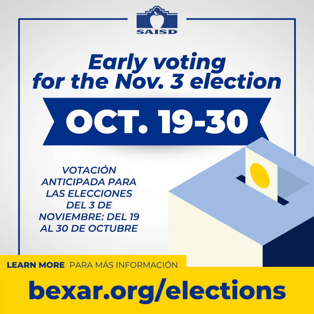 Early voting for the Nov. 3 election is Oct. 19-30