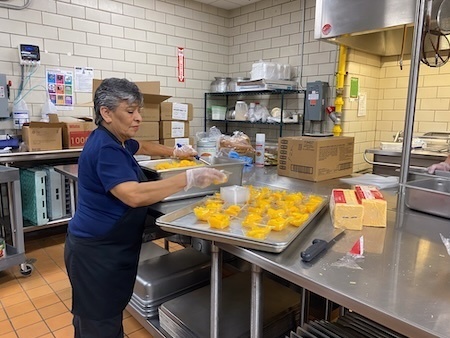 Frances plates peaches