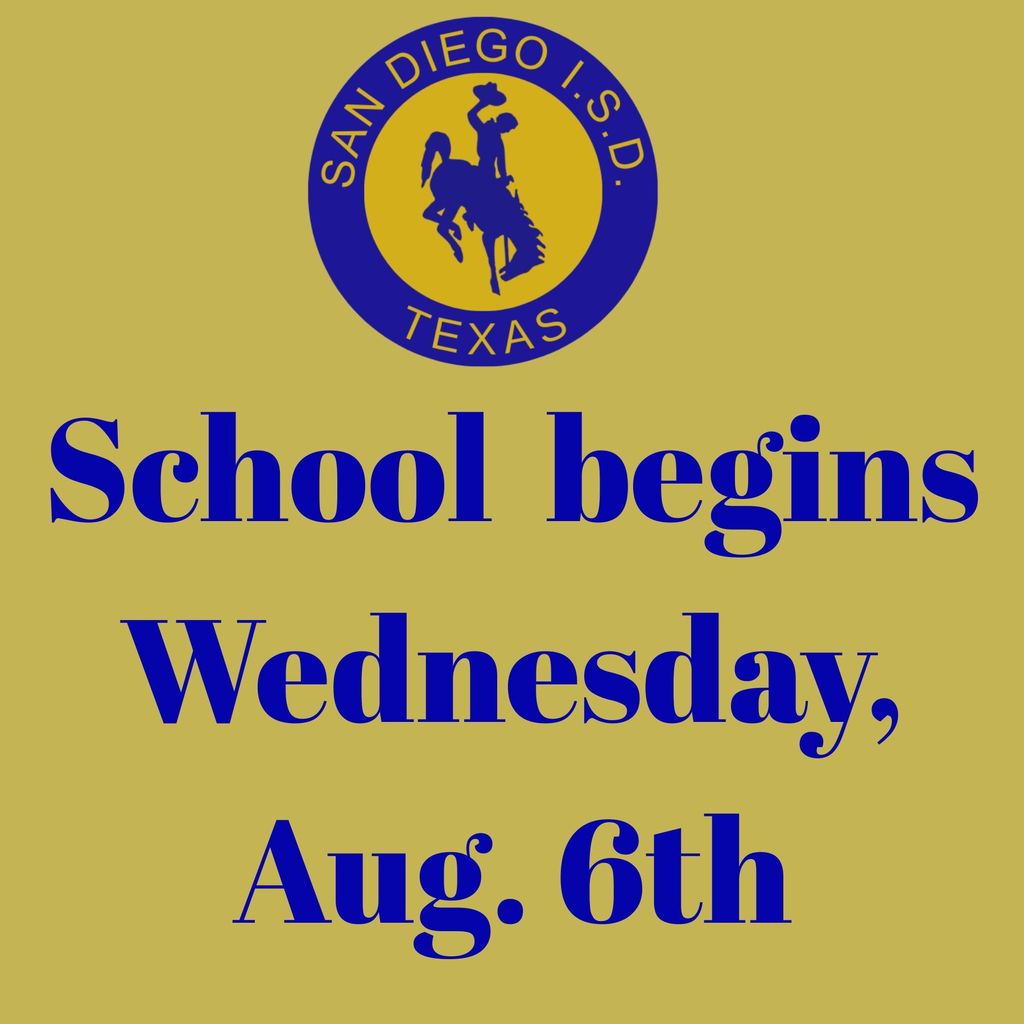 School begins on Aug. 6th