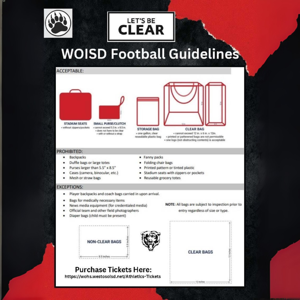 WOISD Clear bag policy