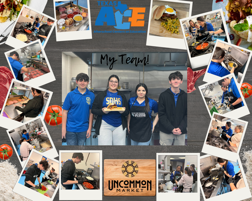 photos of the uncommon junior chef program- high school students making the uncommon burger 