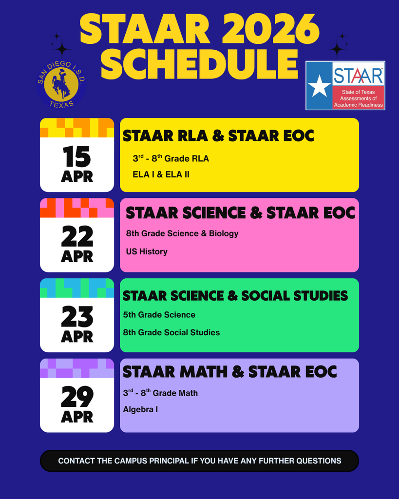 STAAR Schedule