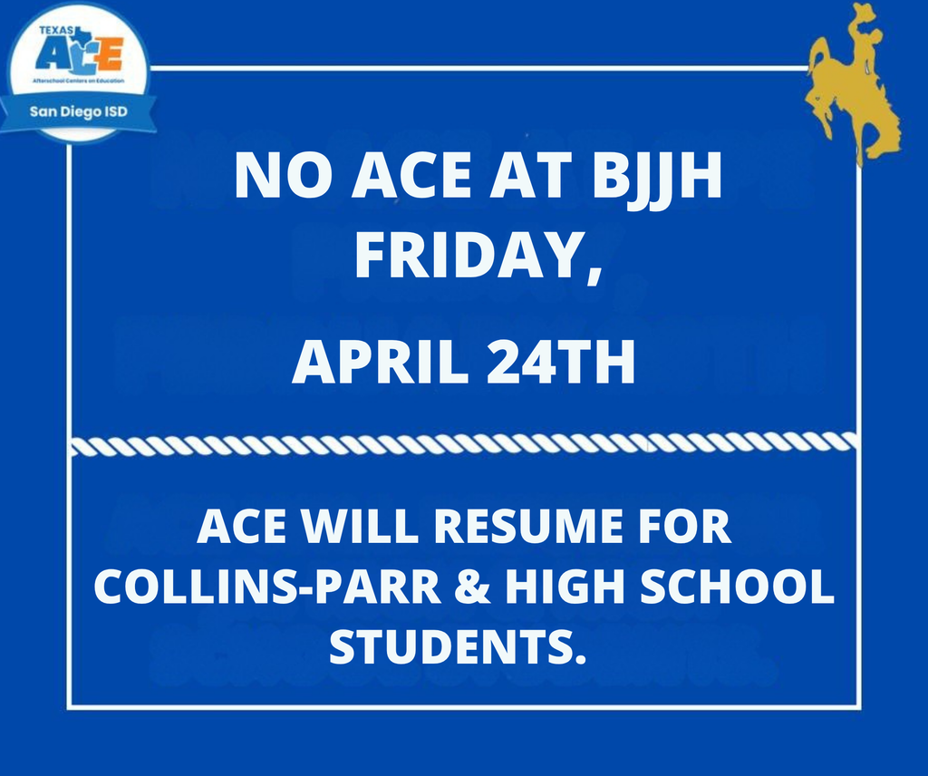 NO ACE FOR BJJH FRIDDAY APRIL 24TH