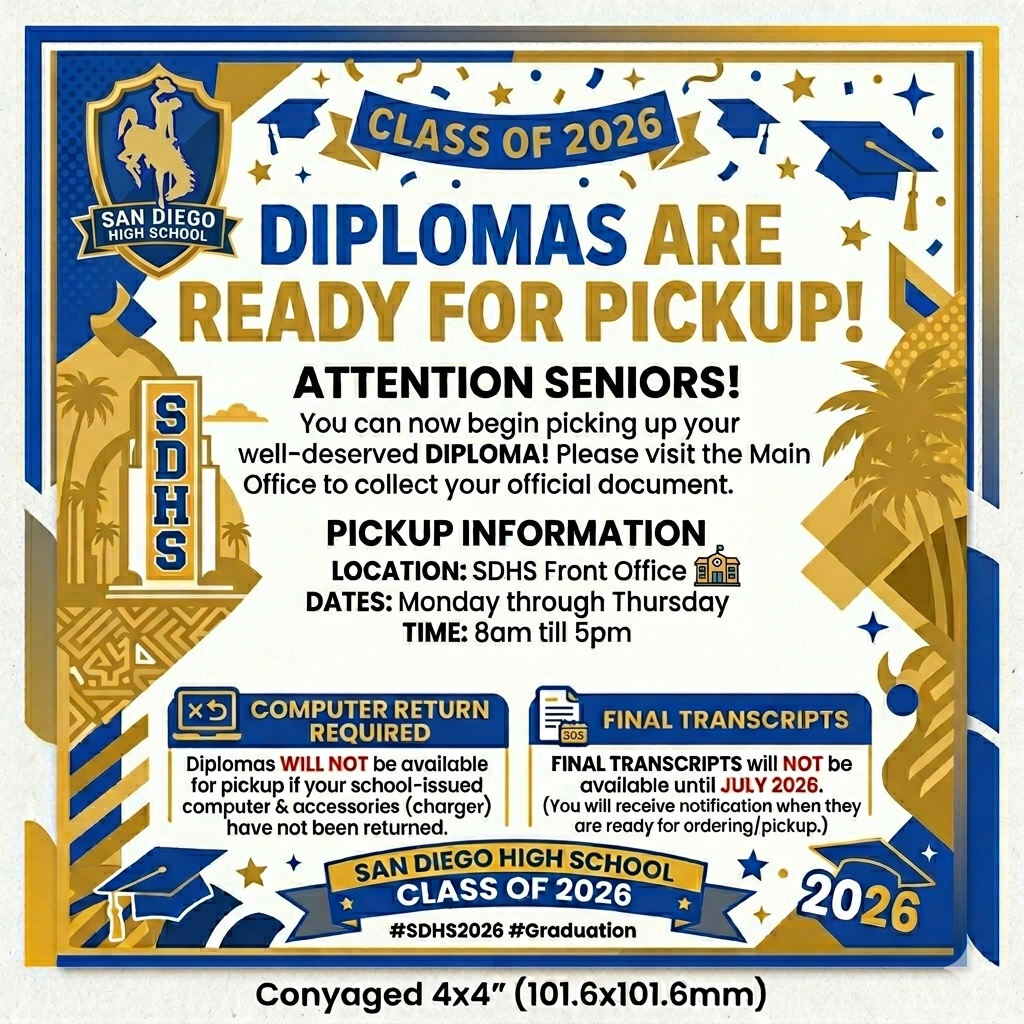 Diplomas Ready