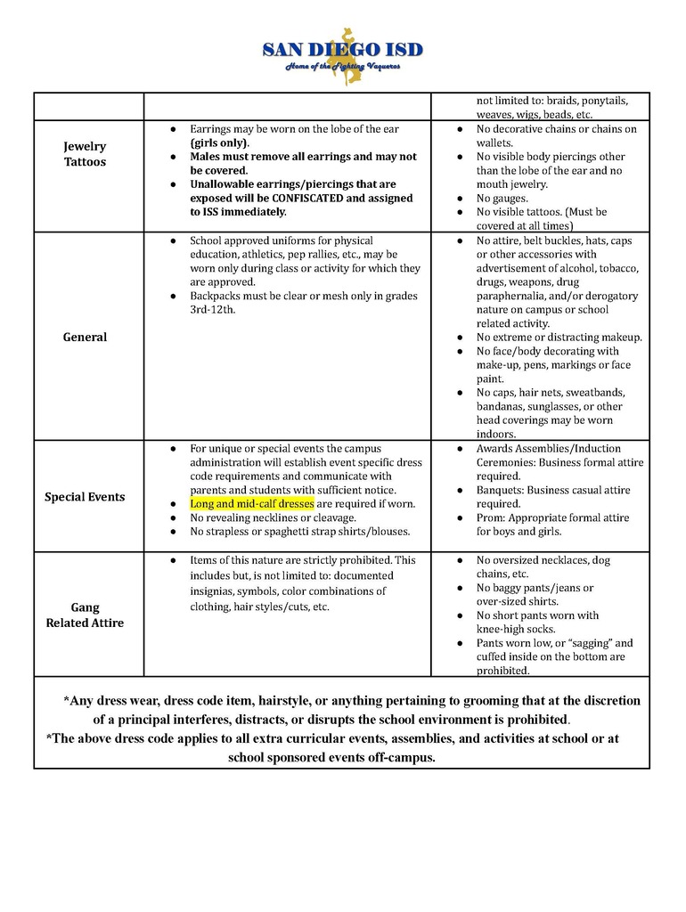 dress code pg 2