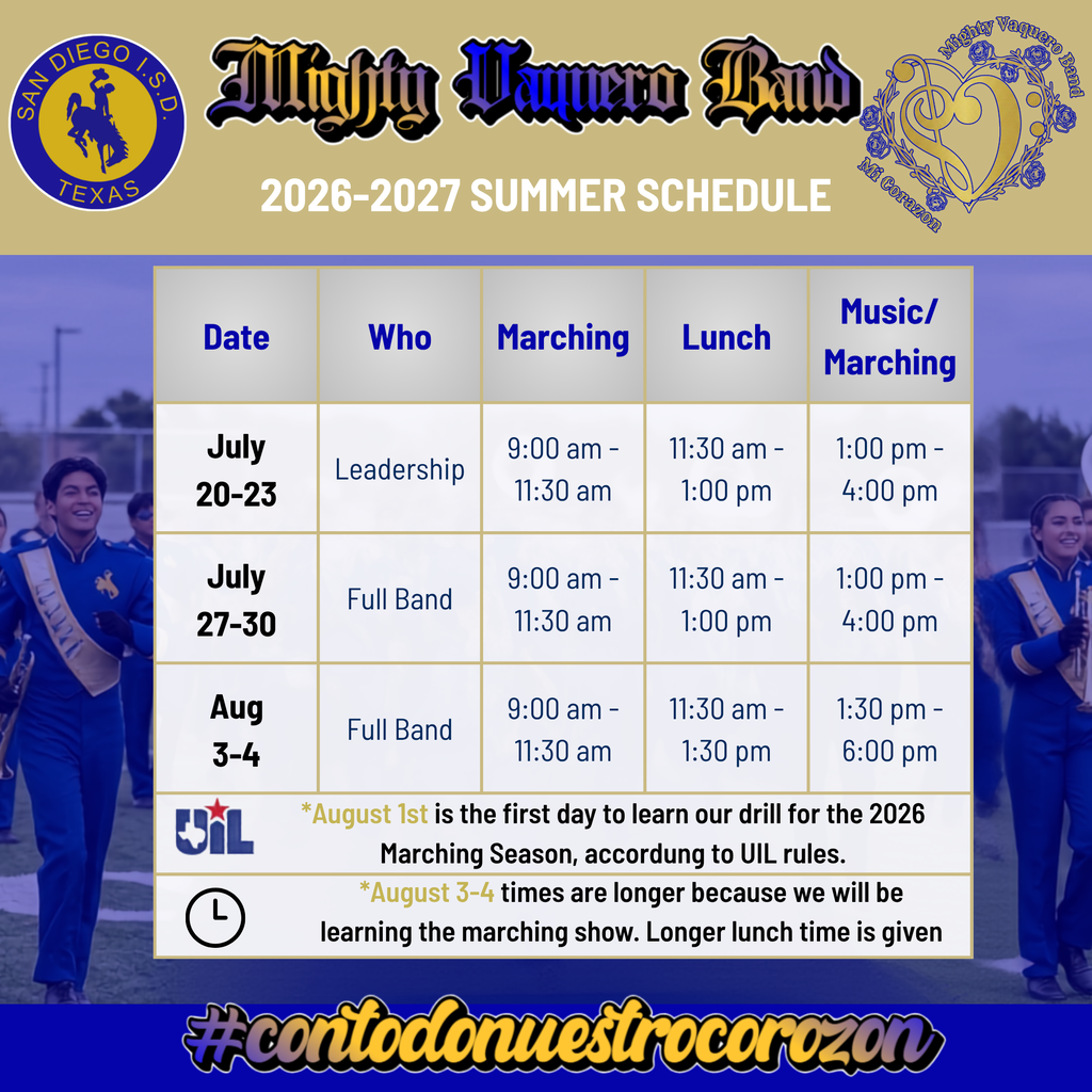 summer band schedule