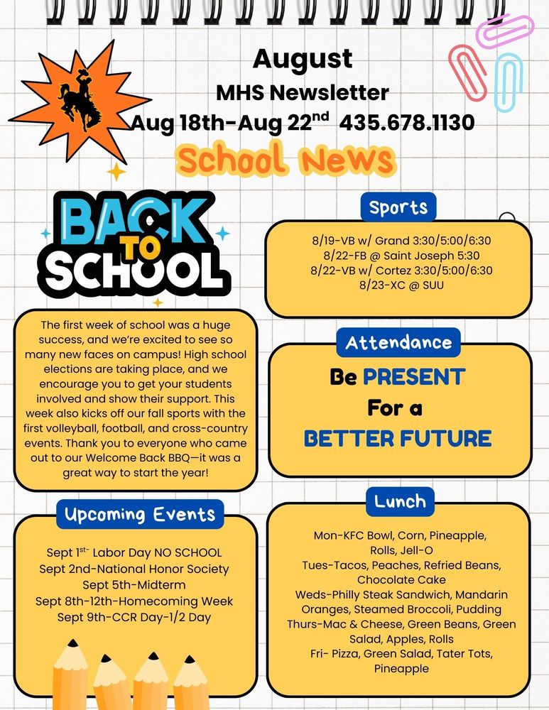 MHS Weekly Newsletter