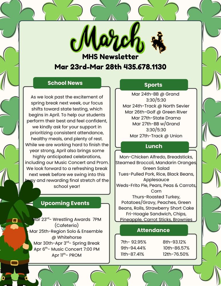 MHS Weekly Newsletter