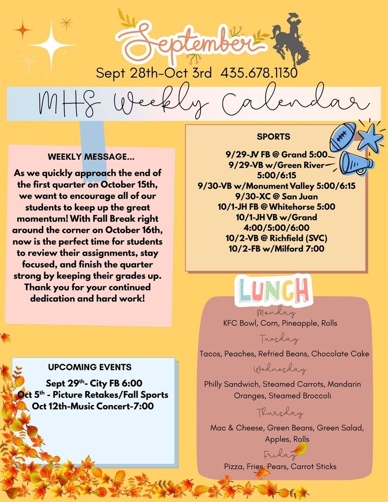 MHS Weekly Newsletter