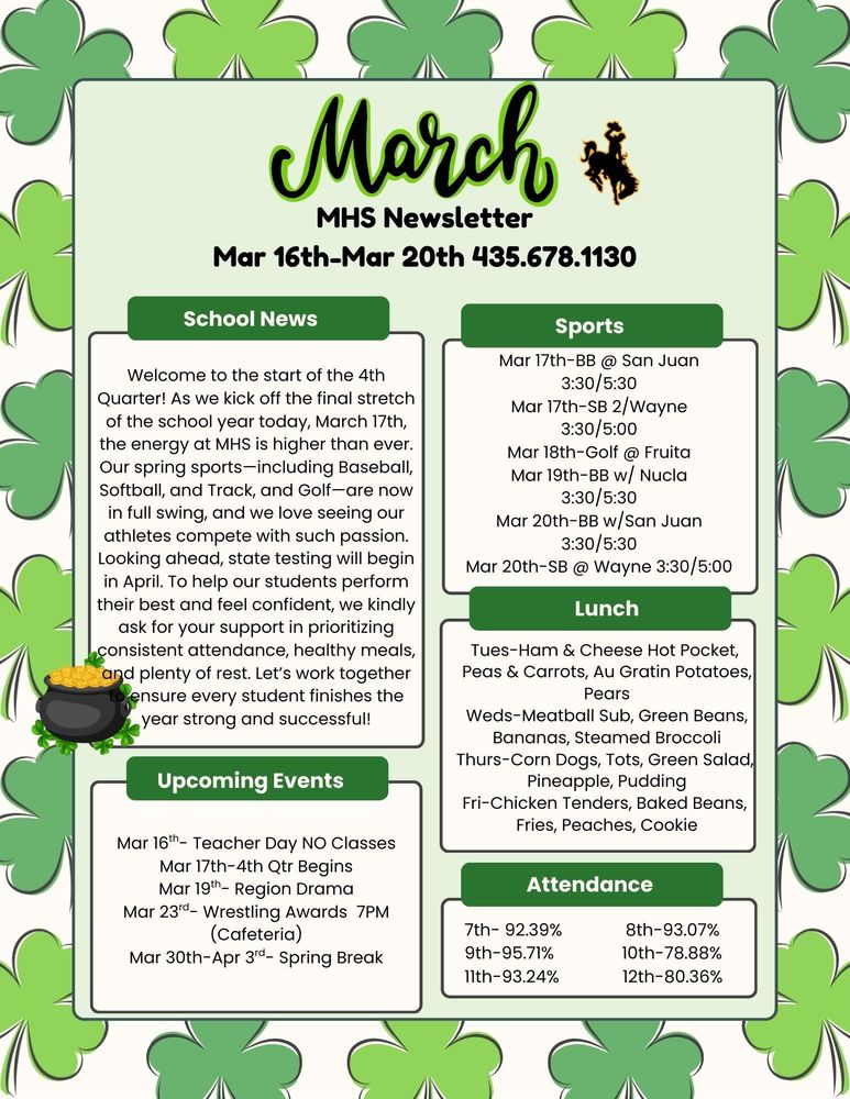 MHS Weekly Newsletter