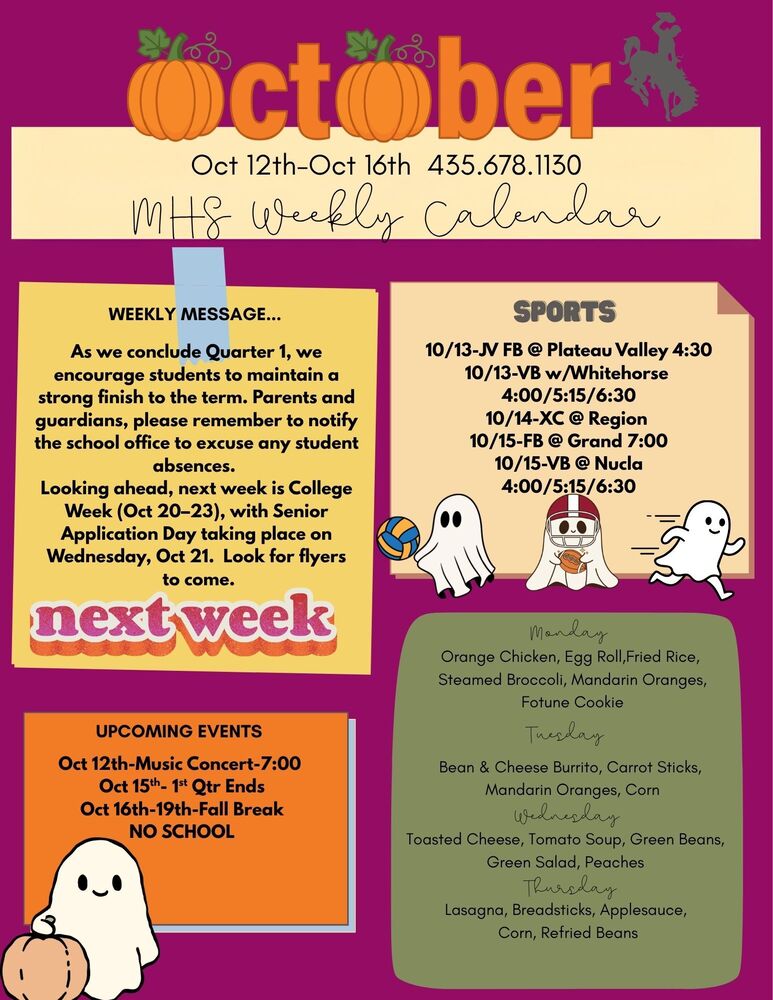 MHS Weekly Newsletter