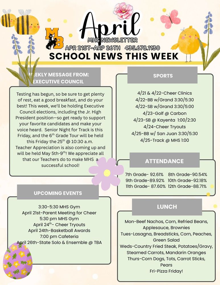MHS Weekly Newsletter