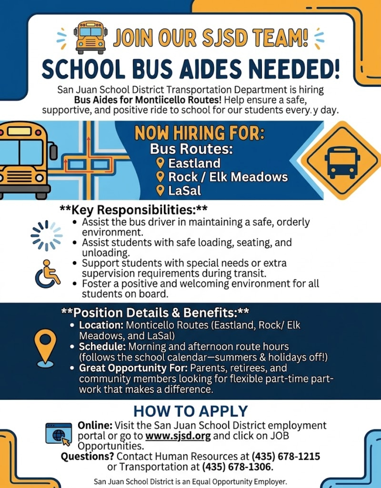 Bus Aides Needed