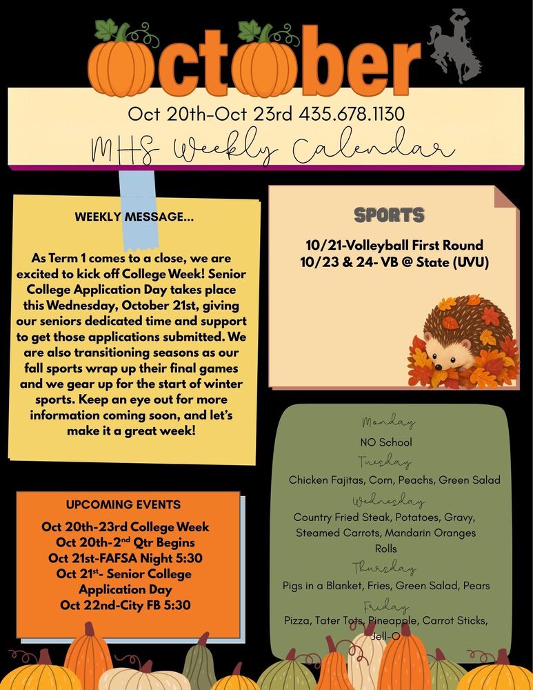 MHS Weekly Newsletter