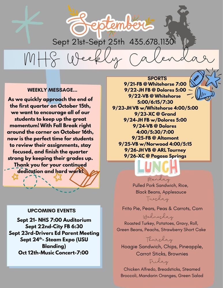 MHS Weekly Newsletter
