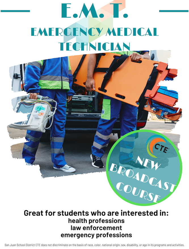 A new Broadcast Class for interested seniors has just opened as a B3 option. If you are interested in health professions, law enforcement, and/or emergency professions, please talk to Ms Littlehat or Mrs Schaefer today (Aug 22)!