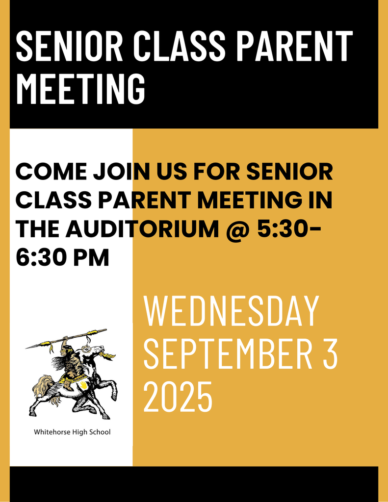 The Senior Class Parent Meeting is tomorrow (Sept 3) at 5:30 pm in the Auditorium.