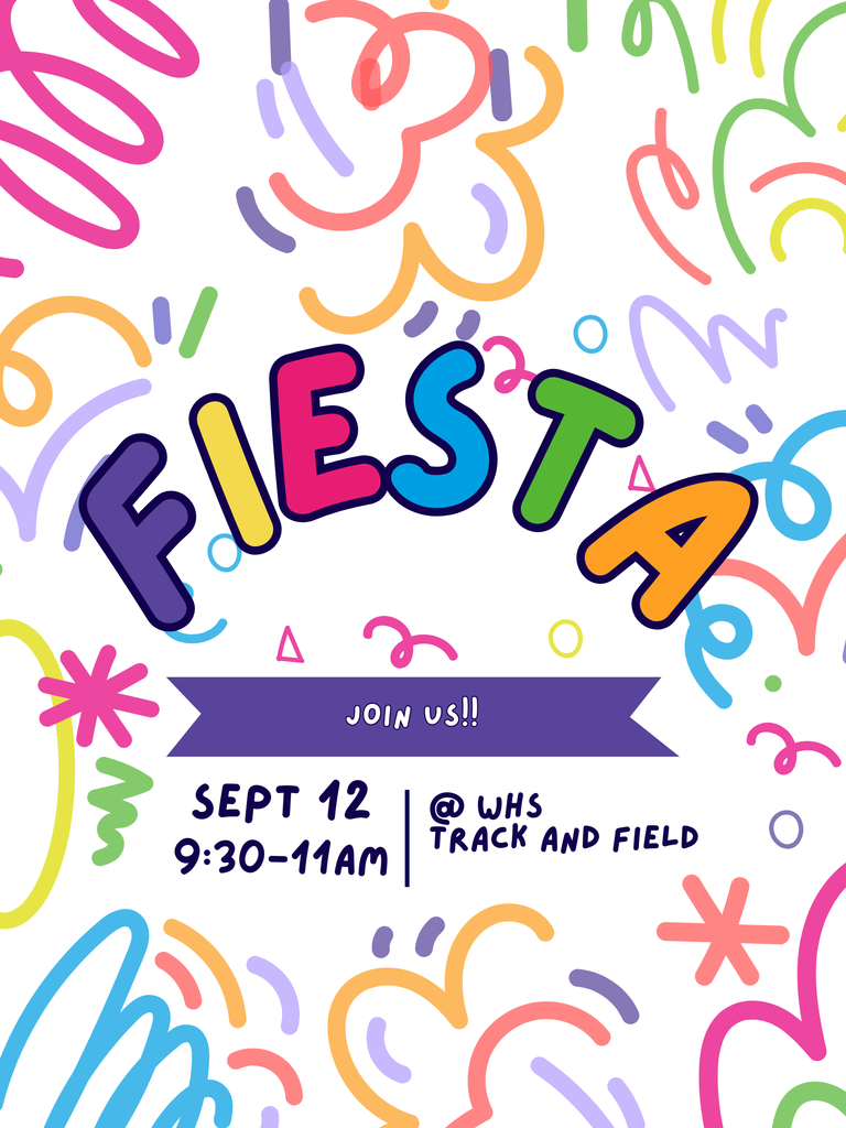 Everyone is invited to join us for the Fiesta on Friday, September 12, from 9:30-11 am in the Raider Stadium! The Homecoming theme is Caroon Network.