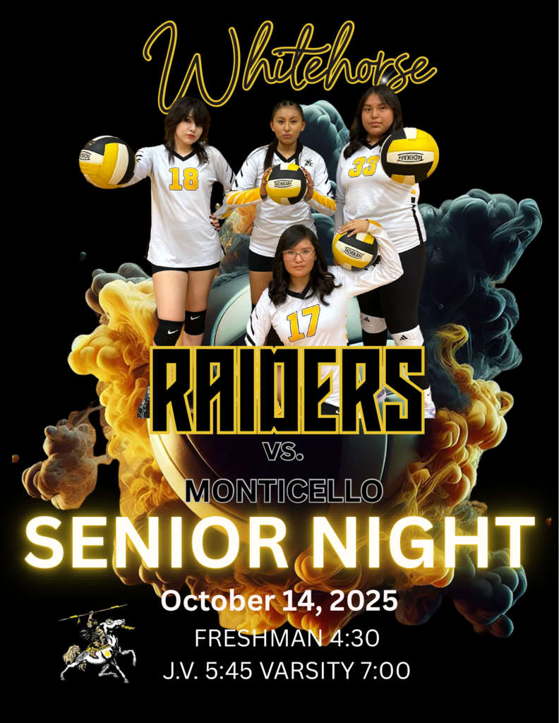 Join us at the Home Volleyball Game vs MHS today (Oct 14) starting at 4:30 pm. We are celebrating our Senior Volleyball members: Wachaykeah, KeiraL, KeiraC, and Darylnn!
