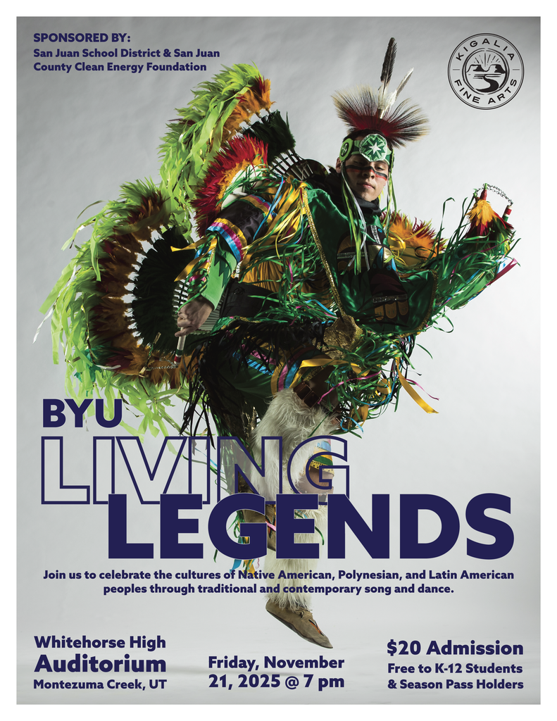 BYU Living Legends is coming to WHS on Friday, November 21, at 7 pm. The show is free to students in K-12th grade; others pay $20 at the door.
