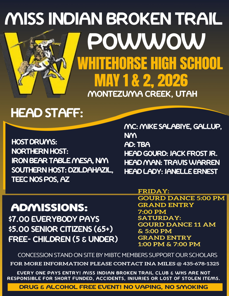 Save the Date: MIBT Pow Wow is May 1-2 and more information by calling 435.678.1325.