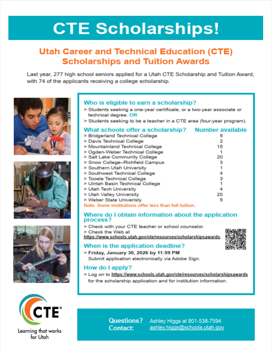 Informational image for scholarship opportunities