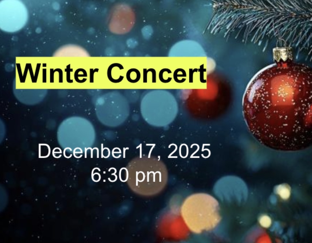 The Winter Concert is tomorrow (Dec 17) at 6:30 pm. 