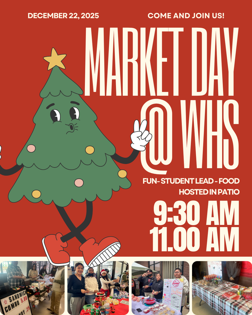 Market Day is on Monday, December 22, from 9:30-11 am. Come support our Scholar Business Plans!