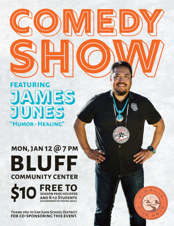 James Junes is at Bluff tonight (Jan 12) at 7 pm. Tickets are $10 and WHS Scholars are free when they are accompanied by a paying adult!