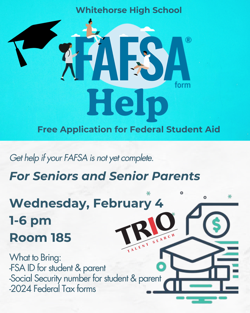 FAFSA Help is on Wednesday, February 4, starting at 1 pm.