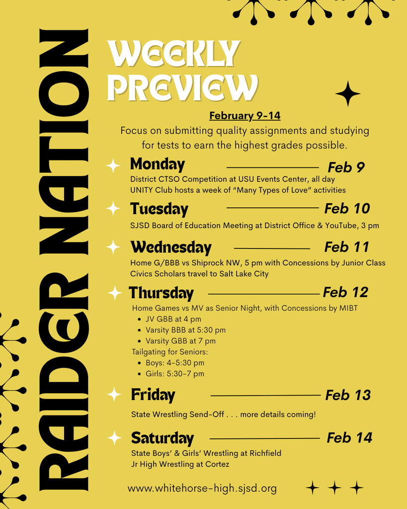 Raider Nation Weekly Preview for February 9-14