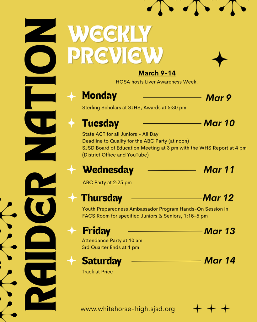 Raider Nation Weekly Preview for March 9-14.