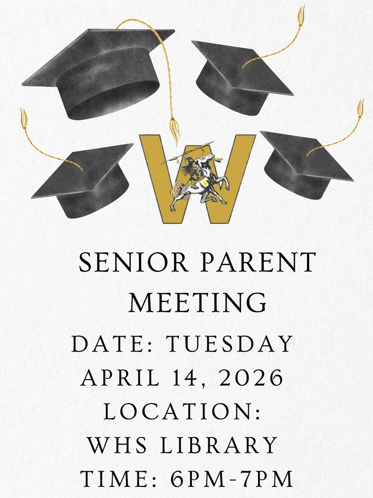 Heads up for Senior Class Parent Meeting on Tuesday, April 14, at 6 pm in the Library.