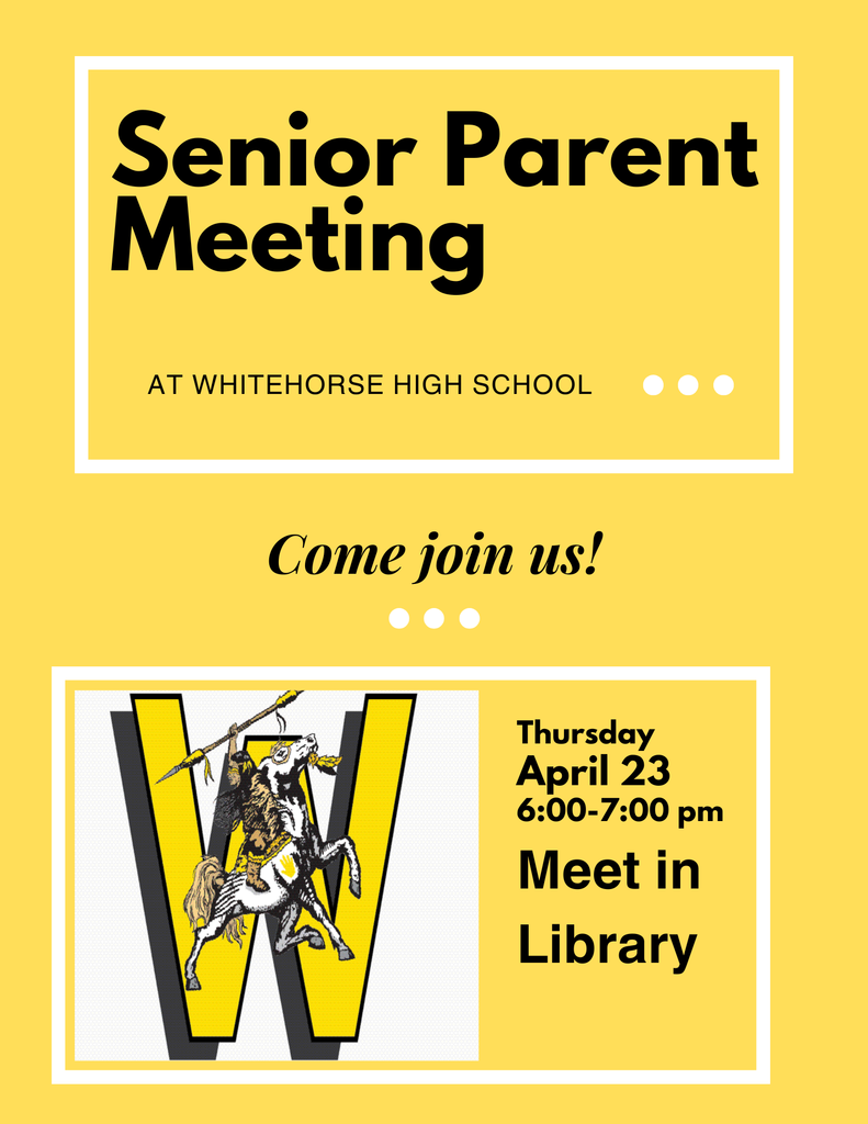 The Senior Class Parent Meeting is today (April 23), at 6 pm in the Library.