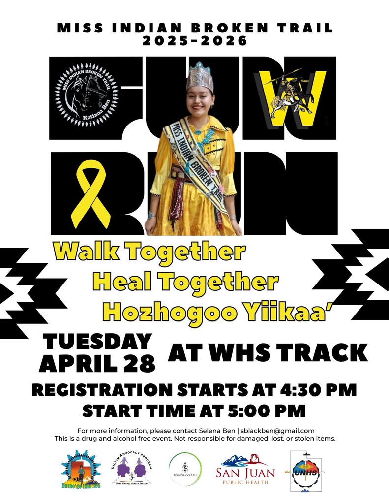 Come on out to the WHS Track on Tuesday, April 28, at 4:30 pm, to walk together, heal together, with MIBT Princess 2025-2026!