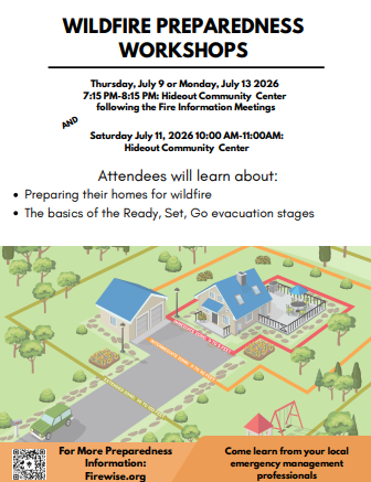 Wildfire preparedness workshops at the Hideout Community Center