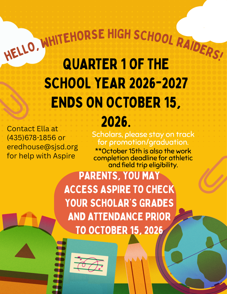 End of First Quarter Informational Flyer