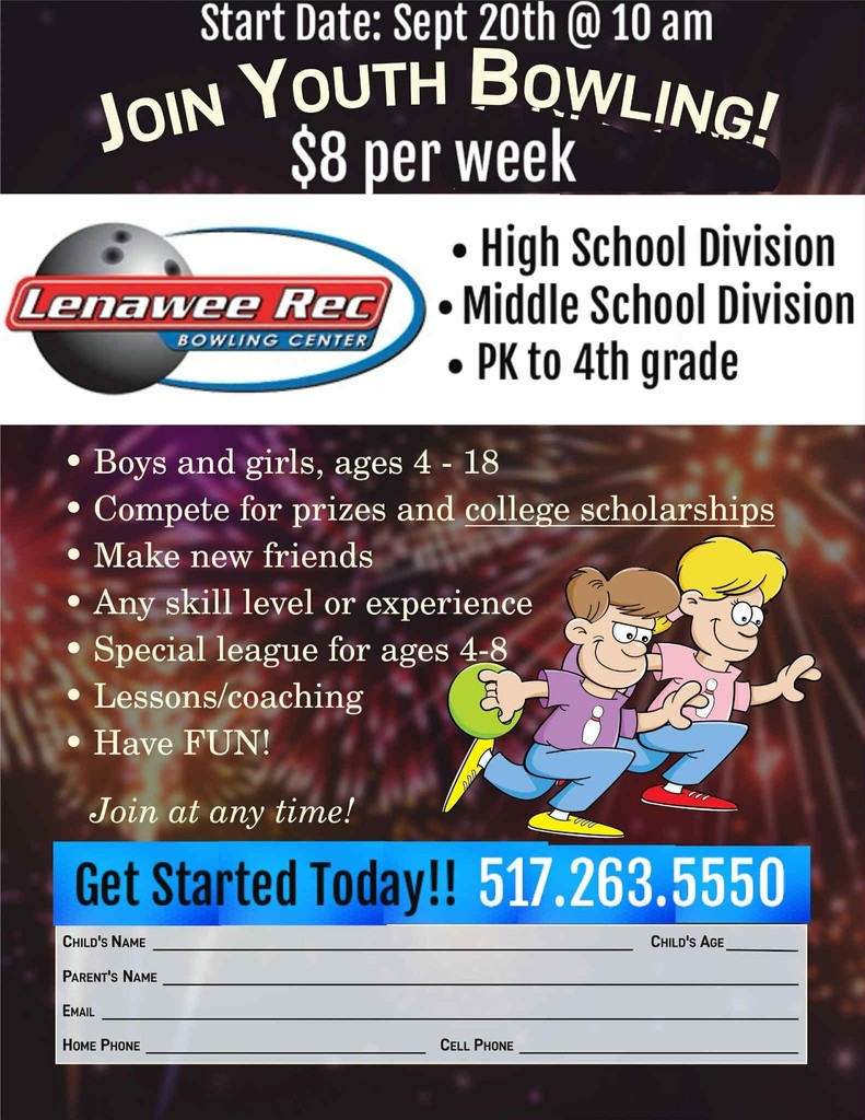 Lenawee Rec Youth Bowling League