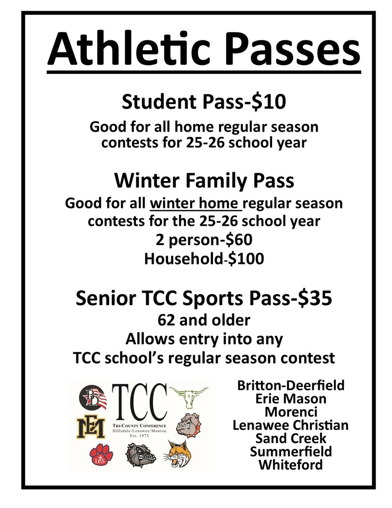 Winter Athletic Passes