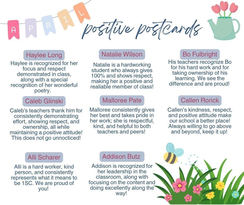 April Positive Postcards