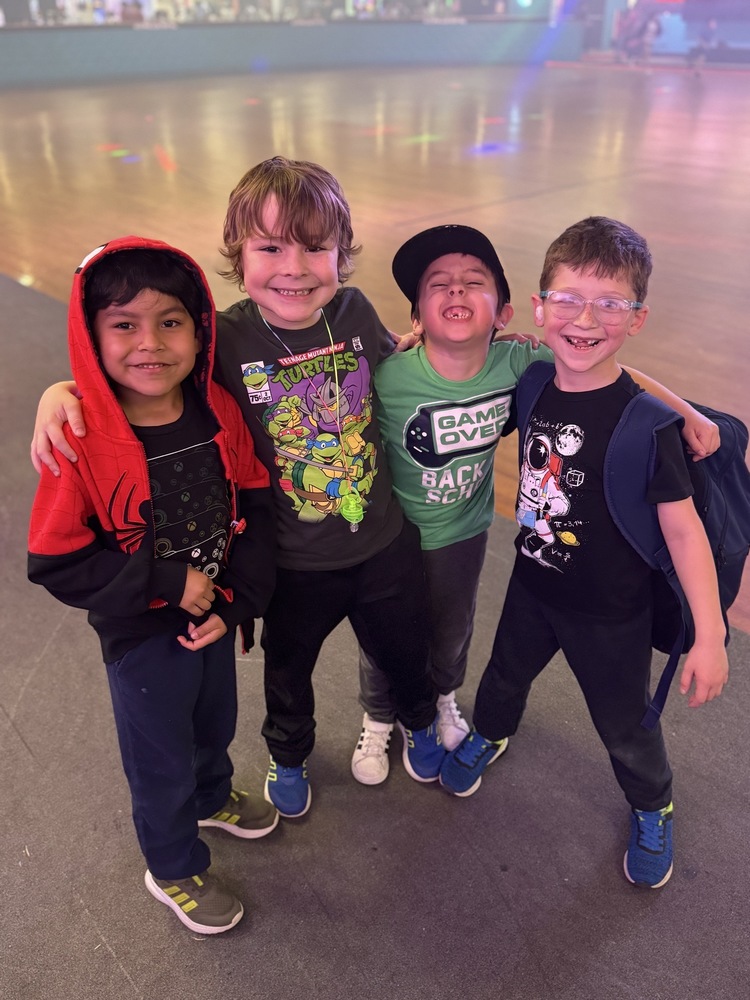 kids at skating rink