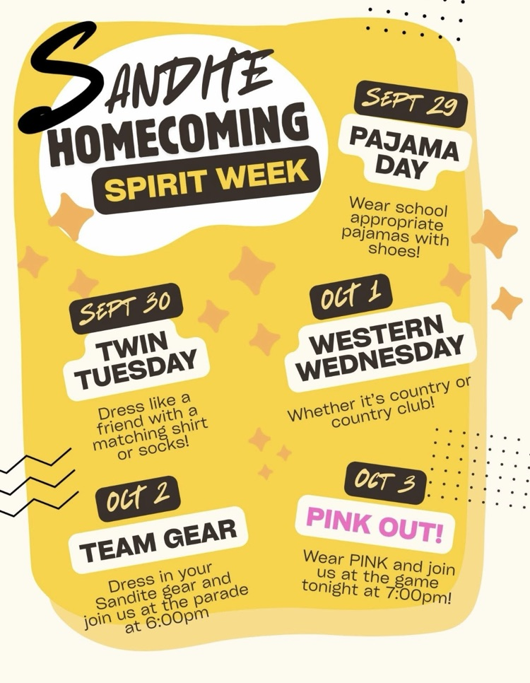 Homecoming Spirit Days!