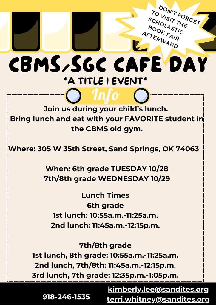 Cafe Day Title 1 event