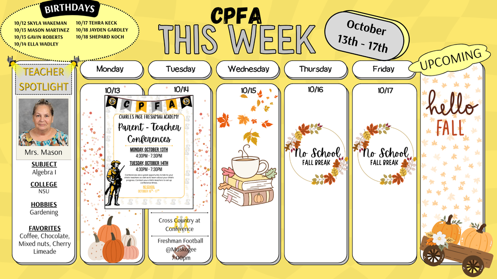 Weekly Calendar