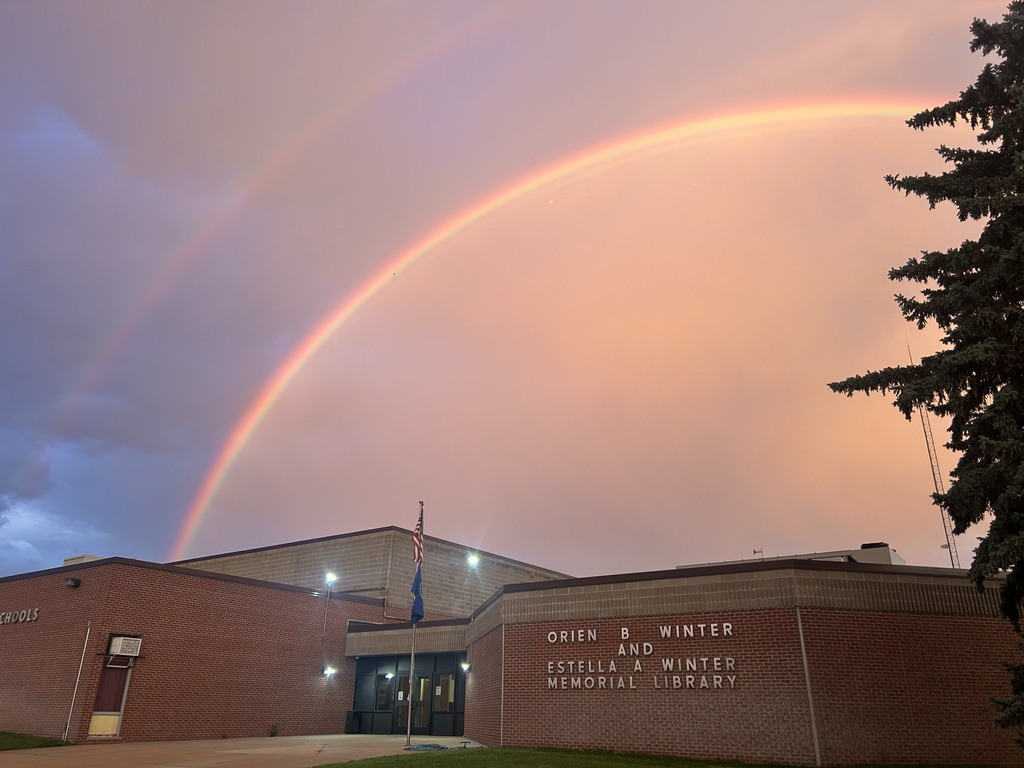 Rainbow over Sandhills High School