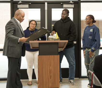 Superintendent  Green Visits the Sandhills 1- Students at RCC