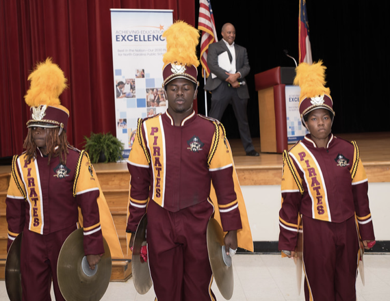 Superintendent  Green Visits the Sandhills - Marching Band 