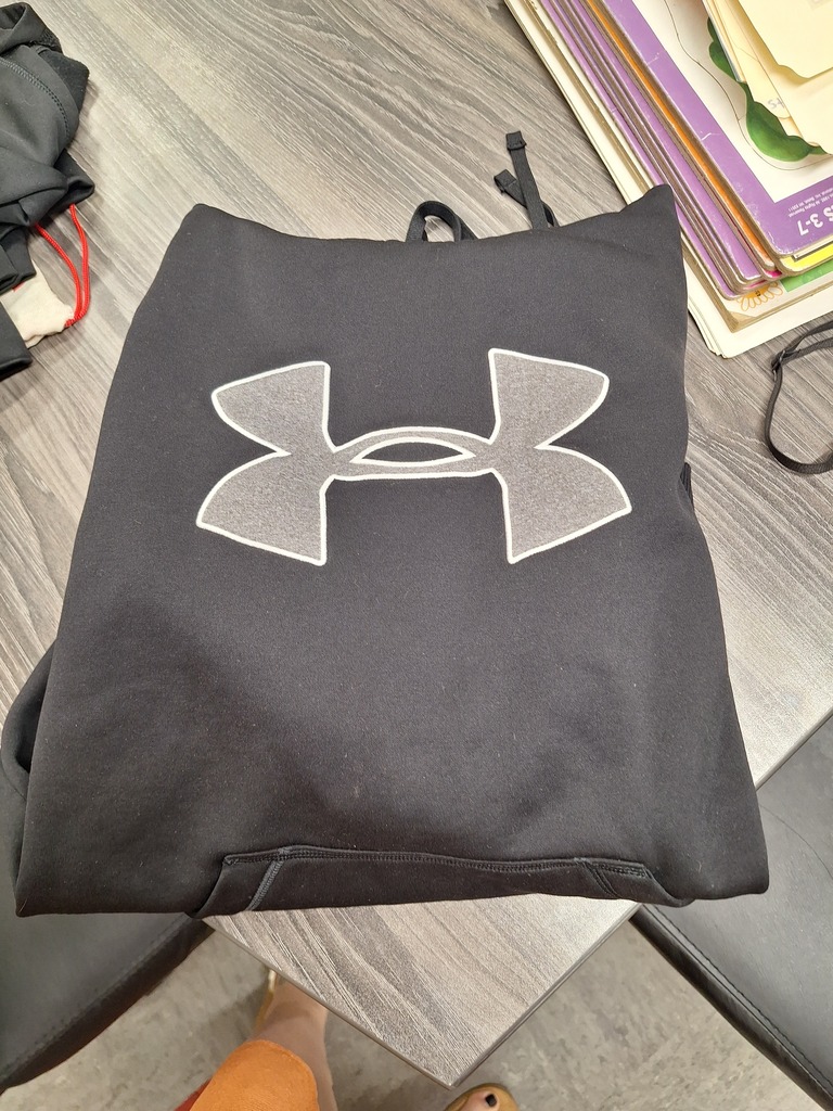 Black and grey UA hoodie