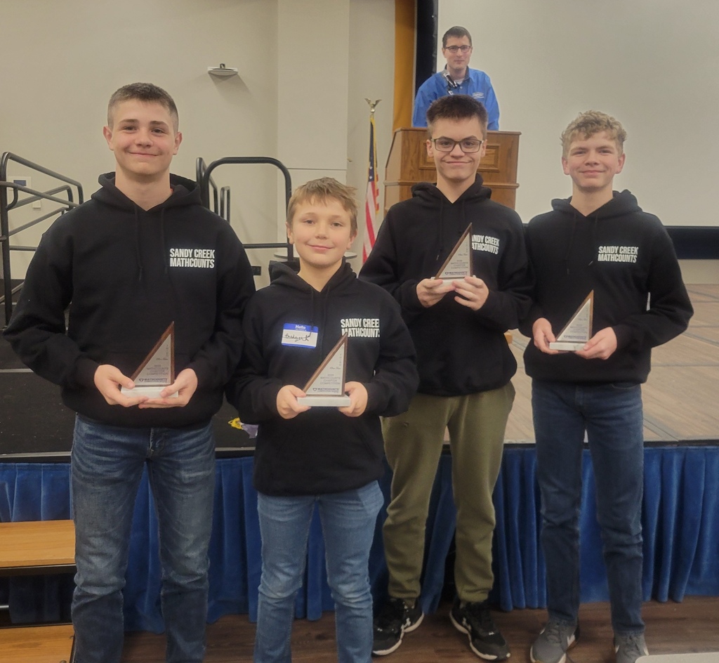 The MathCounts Team placed third in Kearney, qualifying them for the state competition.